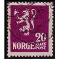 Norway 1922 Lion 20ore Used Stamp