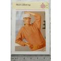 1986 Quick & Easy Fashions, Short cabled top, P...
