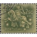 PORTUGAL, King Dinis, horseback, olive-brown 19...