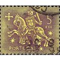 PORTUGAL, King Dinis, horseback, brown 1953, 5Esc