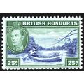 British Honduras KGVI 1938 25c Blue & Green Mou...