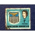 Northern Rhodesia QEII 1963 1d Light Blue Used ...