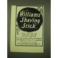 1902 Williams' Shaving Stick Ad - Williams' Sha...