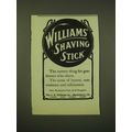 1902 Williams' Shaving Stick Ad - Williams' Sha...