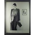 1980 Giorgio Armani Jacket, Blouse and Trousers Ad