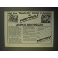 1987 Embry-Riddle Aeronautical University Ad - Hands-On Career in Aviation