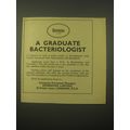 1966 Domestos Limited Ad - Domestos Limited A Graduate Bacteriologist