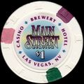 Main Street. $1 Casino Chip. Las Vegas, NV. I11.