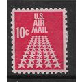 USA 1968 AIR 10c RED FIFTY STARS SG A1318 M MINT#2