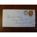 1872 GB QV 1d Red stamp II Plate 144 cover Rev ...