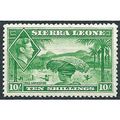 Sierra Leone 1938 SG199 10/- Emerald Green Moun...