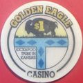 Golden Eagle. $1 Casino Chip. Horton, KS. W73.