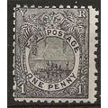 Fiji 1895 SG87 1d Black Mounted Mint ..