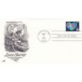 United States 1991 Love FDC Honolulu cancel una...