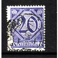 GERMANY 1920 SG O120 20pf BLUE FINE USED