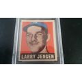 1948-49 Leaf Card # 056 Larry Jensen PSA Near Mint (7) New York Giants