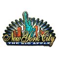 New York City The Big Apple Sunburst Fridge Magnet