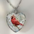 Necklace Encased Red Cardinal with Saying #345 ...