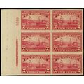 373, Mint XF NH 2¢ Left Side Plate Block of Six...