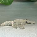 Crystal Carved Alligator Crocodile Miniature Fi...