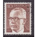 Germany 1970 President Heinemann 10pf Fine Used...