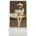 1909 postcard Girl Holding Flowers - Sweet Inno...