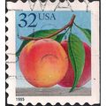 USA, FRUIT, Peach, blue 1995, 32c, #2