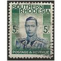 Southern Rhodesia 1937 SG52 5/- Black & Blue-Gr...