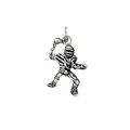 Sterling Silver Passing Football Player Charm P...