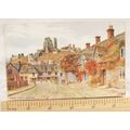 1955 postcard Corfe Castle & Village