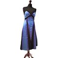 Monsoon 100% Silk Blue Black Colour Block Dress...