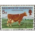GUERNSEY, MAMMAL, Guernsey Cow, blue 1972, 5d