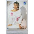 Vintage: Phildar 7408 flower motif pullover, DK