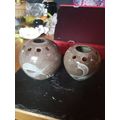 2 Studio Pottery Pots fish And Swan Grand Atlantic