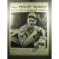 1957 Philip Morris Cigarettes Ad - New Philip Morris gives you a natural smoke