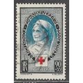FRANCE 1939 CHARITY STAMP RED CROSS 75th USED N...