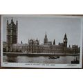 1916 postcard Houses of Parliament from River