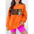 Russet Orange Sequin SPOOKY SEASON Ghost Patter...