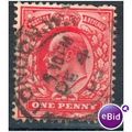 GB stamps 1902-10 KEV11 - 1d SG219 London 32