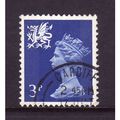 GREAT BRITAIN WALES 1971 SG W14 3p ULTRA MARINE...