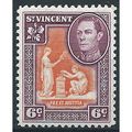 St Vincent 1949 SG169 6c Orange & Purple Mounte...