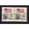 Used 1895 20c U.S. Flag Very Fine CNP Left 13 P...
