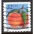 USA 1995 Fruits - Peach 32c s/a Used