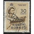 NORTH BORNEO 1954 SG 381 - #4 fine used (o)