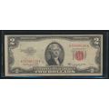 1953 B Two Dollar Bill, U.S. Paper Money, Circu...