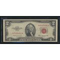 1953 B Two Dollar Bill, U.S. Paper Money, Circu...