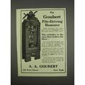 1913 A.A. Goubert Pile-Driving Hammer Ad