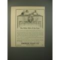 1914 Emerson Player Piano Ad - Other Side of Case