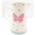 Pink Butterfly Love Jug Ceramic 13 CM Tableware...