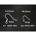 1 pair sterling silver adult ear hooks U.K from...